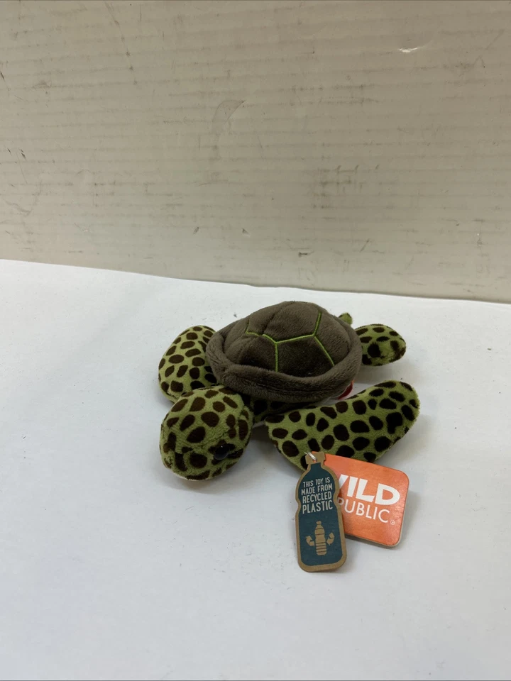 Juguete de peluche Wild Republic CK Lils tortuga marina verde 6" sin usar nuevo con todas las etiquetas NF Foto 1 de 4