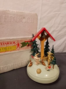 Spieluhr Steinbach Germany Holzfiguren Engel Wald Tiere B 172 FR Defekt!  In Ovp - Bild 1 von 14