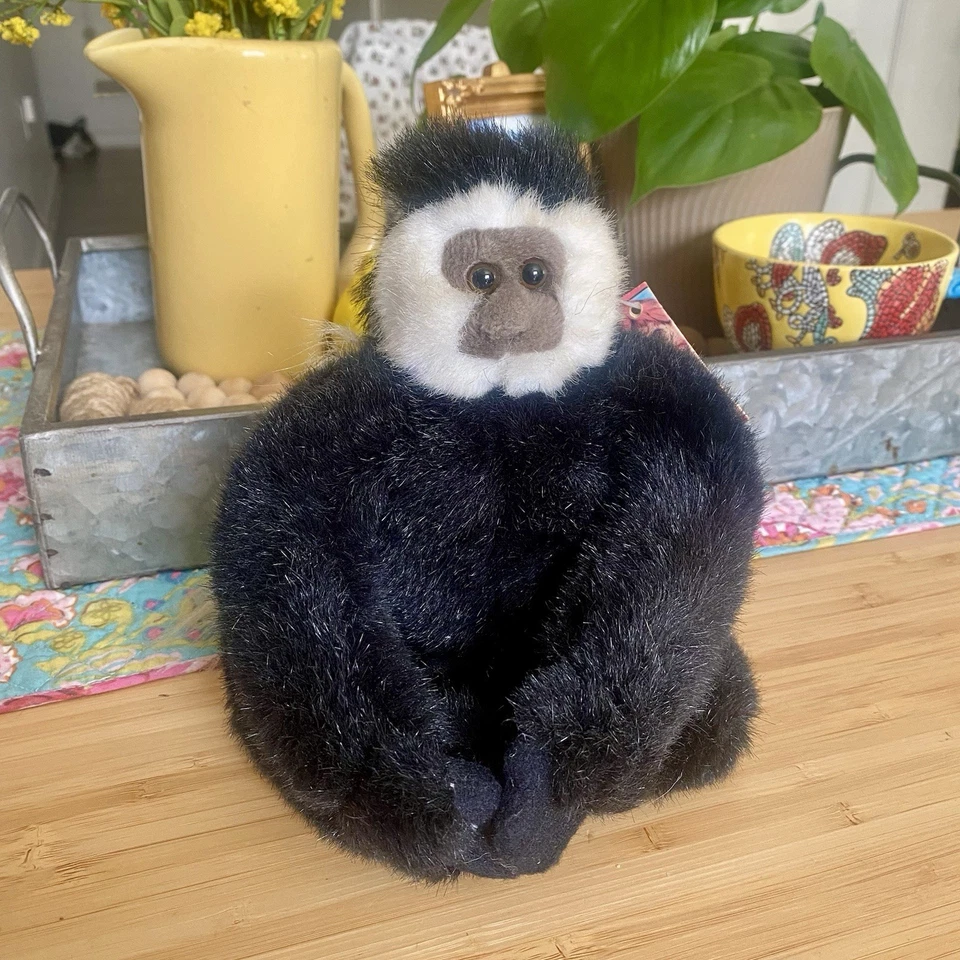Vintage 1998 K&M International Black and White Monkey Plush  Sticking Hands - Image 1 of 4