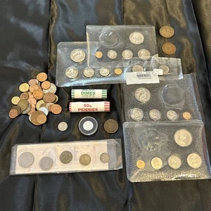 Estate Sale HUGE Auction Lot - U.S. & Foreign Coins + Currency + Proofs + Silver - Picture 1 of 24