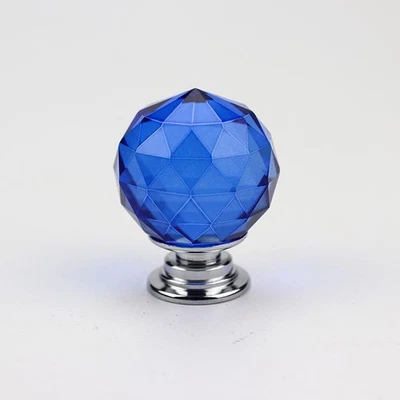 1-24 Diamond Crystal Ball Glass Door Knob Drawer Kitchen Cupboard Cabinet Handle - Image 1 of 4