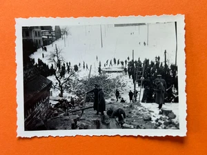 Foto, Pion. Batl.44 Riesa,  Spreng Kommando Elbe, Aufräumarbeiten, EH/86 - Bild 1 von 2