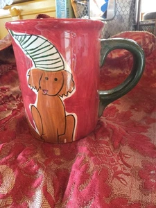Eddie Bauer Home coffee mug DOG with HAT animal mug - Picture 1 of 9