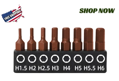 12pc S2 Steel Allen Wrench Drill Bit Set 1/4in Hex Magnetic" ✅ - Image 1 of 4