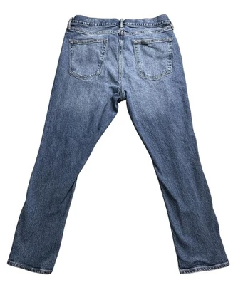 Old Navy Jeans Mens 36x30 Blue Light Wash Slim Built-In Flex Ripped Distressed - Image 1 of 4