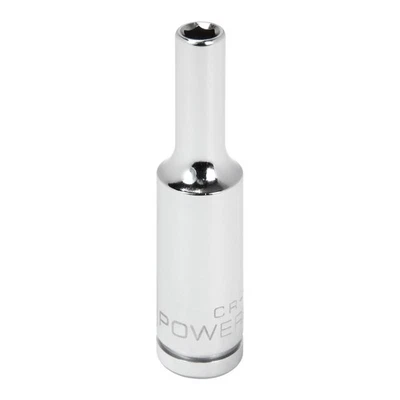 Powerbuilt 1/4 Inch Drive x 4 MM 6 Point Deep Socket - 648310 - Image 1 of 4
