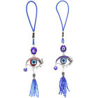 Keep Your Car Safe from Evil with 2 Blue Eye Mirror Charms - Shop Now! 