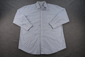 Camisa para hombre Pronto 17.5 32/33 azul a rayas abotonadas bolsillo - Imagen 1 de 9