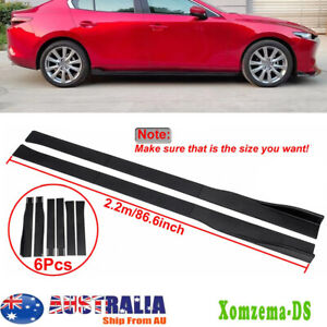86.6'' For Mazda RX-7 RX-8 Extension Side Skirts Rocker Panel Lip Glossy Black