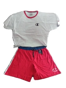 Champion Men's Sleep Short Set (Brand New) Medium Red/white - Picture 1 of 1