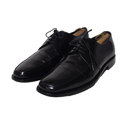 Scarpe eleganti Prada uomo pelle nera stringate made in italy misura 8 5