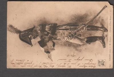 France 1904 military post card M Orange Officier d'Etat Major to Ceiquebeuf - Image 1 of 2