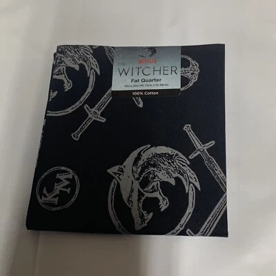 Mad Engine The Witcher Netflix Fat Quarter Cotton Fabric 18" x 22" Cosplay NEW