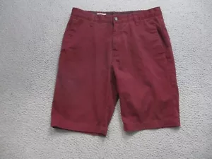 Volcom Shorts Mens 30 Red Burgandy Chino Casual Flat Front Skate Surf 10" Pocket - Picture 1 of 12