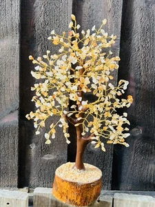 CITRINE CRYSTAL TREE HANDMADE GEMSTONES TREE GEM TREE HEALING REIKI GIFT - Picture 1 of 11
