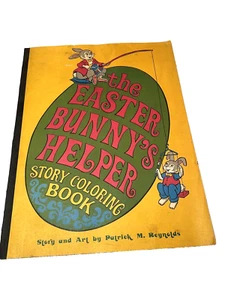 Vtg Jumbo Extra Large 1974 THE EASTER BUNNY'S HELPER STORY COLORING BOOK 22"x17" - Picture 1 of 7