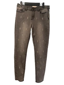 Sundance Jeans Womens 30 Grey Primrose Sequin Stretch Punk Fairy Grunge Indie - Picture 1 of 9