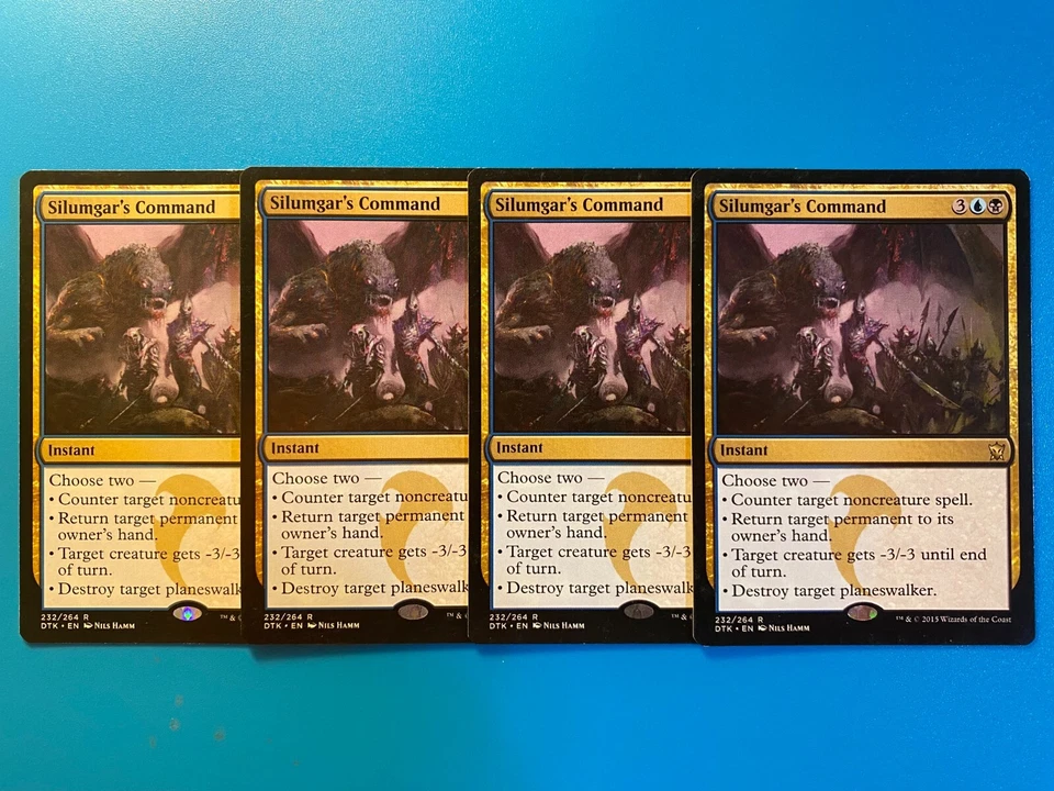 MTG 4x Silumgar's Command Dragons of Tarkir Modern Magic the Gathering x4 LP - Image 1 of 1
