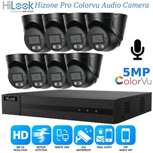 HIKVISION HILOOK 5MP SISTEMA CCTV UHD DVR 4/8CH COLORIDO KIT DE CÁMARA DE VISIÓN NOCTURNA - Imagen 1 de 31
