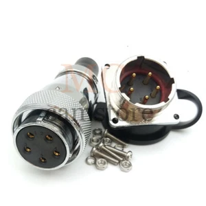 WF28 5Pin Waterproof Connector Welding Male female Aviation Bulkhead Connector - Picture 1 of 6