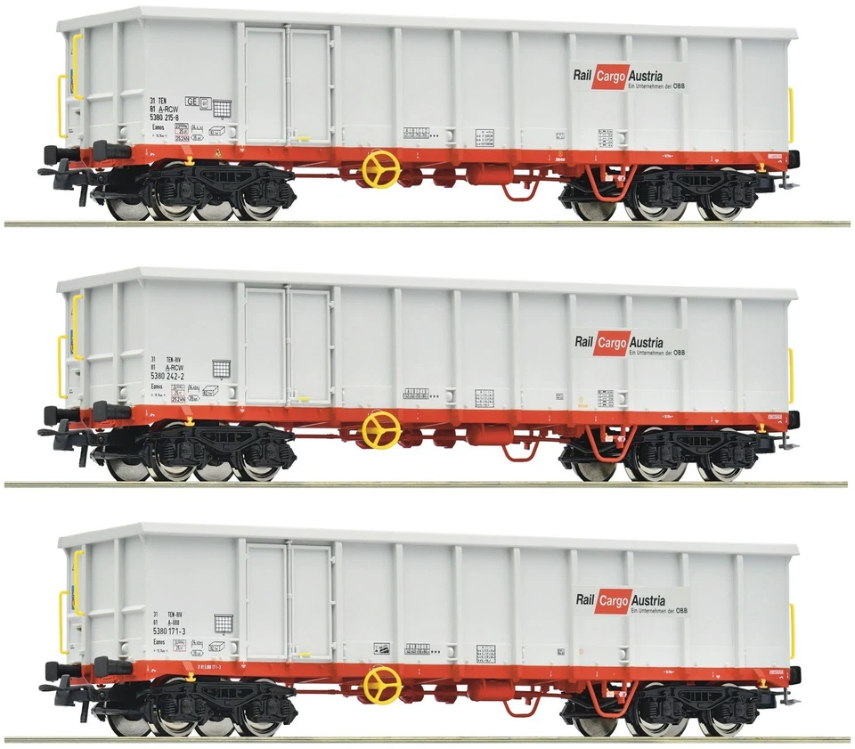 Roco 6600121 Set Of 3 Rail Cargo Austria High Sides - Image 1 of 1