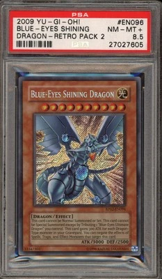 Yu-Gi-Oh! Blue-Eyes Shining Dragon Retro Pk. 2 Secret Rare RP02-EN096 PSA 8.5 - Image 1 of 2