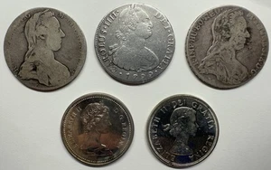 World Silver Coin Lot - 1799 8 Reales, 1780 Thalers, Canada Dollars - 3.25oz ASW - Picture 1 of 8