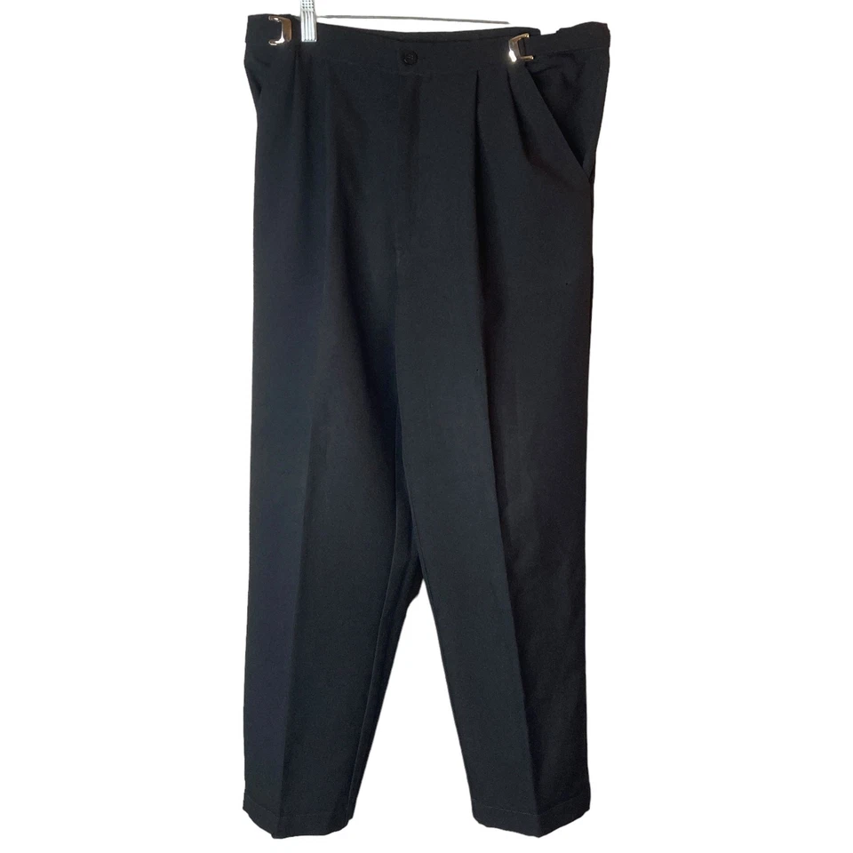 Pantalones Liz Baker para mujer talla 8 negro vestido de carrera plisado  Foto 1 de 4