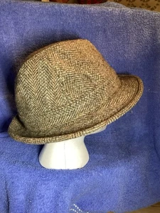 Vintage Stetson FailsWERTH Woll Tweed Fedora Hut Harris Tweed, äußere Hebriden Br - Bild 1 von 15