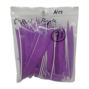 73 Count Archery Arrow Feathers 5" Right Wing Shield: Purple - Picture 1 of 2
