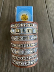 NUEVO Bath Body Works Joyado Oro Rosa Bling Flor de Pared Noche Iluminación Plug-in - Imagen 1 de 3