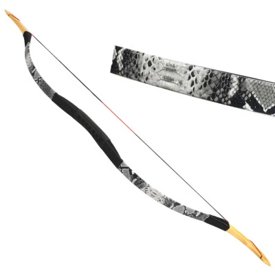 Archery Traditional Recurve Bow Longbow 12-50lbs Mongolia Horse Riding Hunting - Image 1 of 4