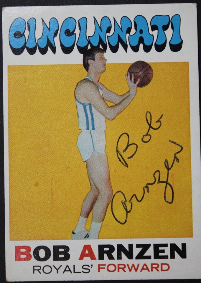Bob Arnzen Autographed 1971 Topps Signed ABA Basketball Card Cincinnati Royals - Image 1 of 3