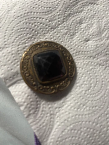 Vintage purple stone button Cover
