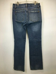 White House Black Market Blanc 4R Boot Cut Stretch Medium Wash Distressed WHBM - Picture 1 of 5