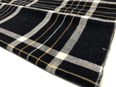Indigo and plant dye checked. Japanese Boro fabric, Japan vintage - Image 1 of 4
