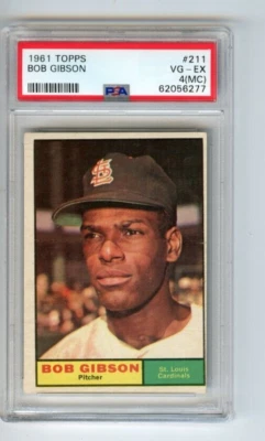 1961 Topps Bob Gibson St. Louis Cardinals #211 💥💥🎆 PSA calificado 4 MC Foto 1 de 2
