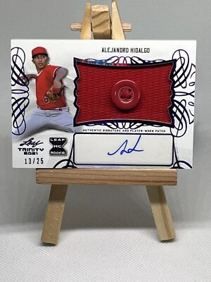 2021 Leaf Trinity Alejandro Hidalgo Patch Button Auto /25 - Image 1 of 2