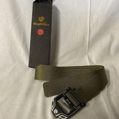 "Correas tácticas 1,5"" correa de nailon con hebilla ajustable de metal X-grande verde militar" Foto 1 de 4