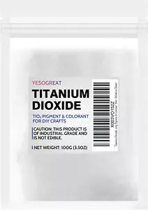 3.5Oz Titanium Dioxide, Tio2 Pure Titanium Dioxide for Soap Making, Whitening Co - Picture 1 of 5