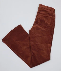 Pantalón L'AGENCE Para Mujer Marrón Óxido Tiro Alto Acampanado Algodón Elástico Terciopelo Talla 27... - Imagen 1 de 6