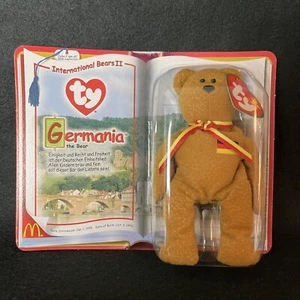 BRANDNEU, VERSIEGELT TY Teenie Beanie Baby GERMANIA Bär McDonalds Vintage - Bild 1 von 2