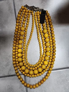Baublebar Saffron Yellow 5 Strand Layered Necklace - Picture 1 of 4