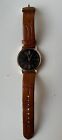Tommy Hilfiger Mens Watch New Battery Fitted Good Condition Brown Leather Strap
