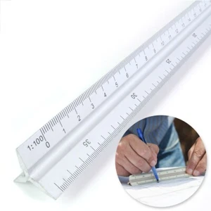 SOLID ARCHITECT SCALE RULER 1:20 1:25 1:50 1:75 1:100 1:125 Carpenter Tri-Scale - Picture 1 of 3