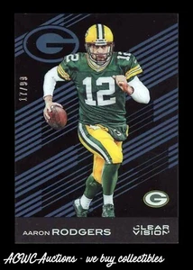 2015 Panini Clear Vision Blue #37 Aaron Rodgers #d 17/99 - Picture 1 of 2
