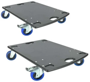 2x ADAM HALL Transportroller GR-2 Rollbrett 100 mm gebremste Lenkrollen 63x48 cm - Bild 1 von 16