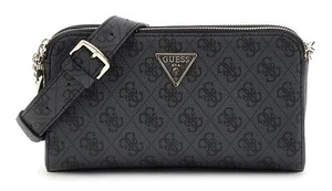 GUESS Eco Erica Status Crossbody Umhängetasche Tasche Coal Logo dunkelgrau Neu - Bild 1 von 3