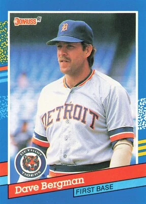 Dave Bergman Detroit Tigers 1991 Donruss Baseball Card MLB #342 - Image 1 of 2