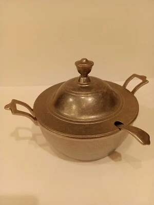 复古锡罐 Wilton Mount Joy, PA. 美国 2 夸脱 3 件锅盖梯 — 第 1/4 张图片